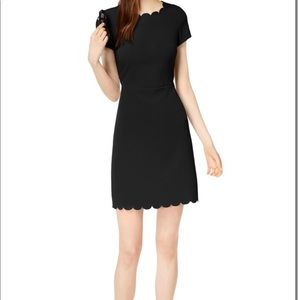 Maison Jules Black Scallop Sheath Dress Size XXL